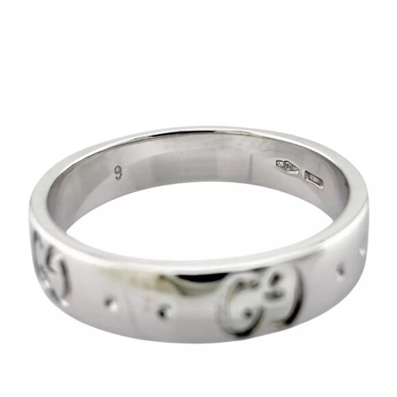 GUCCI Ring US 4 3/4 EU48 K18 white gold icon used - Picture 4 of 7